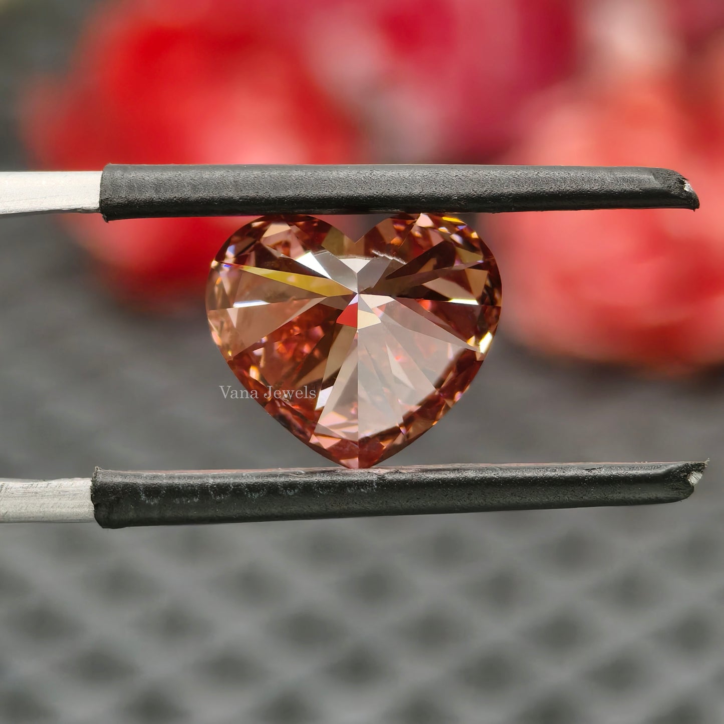 Heart cut pink lab grown diamond