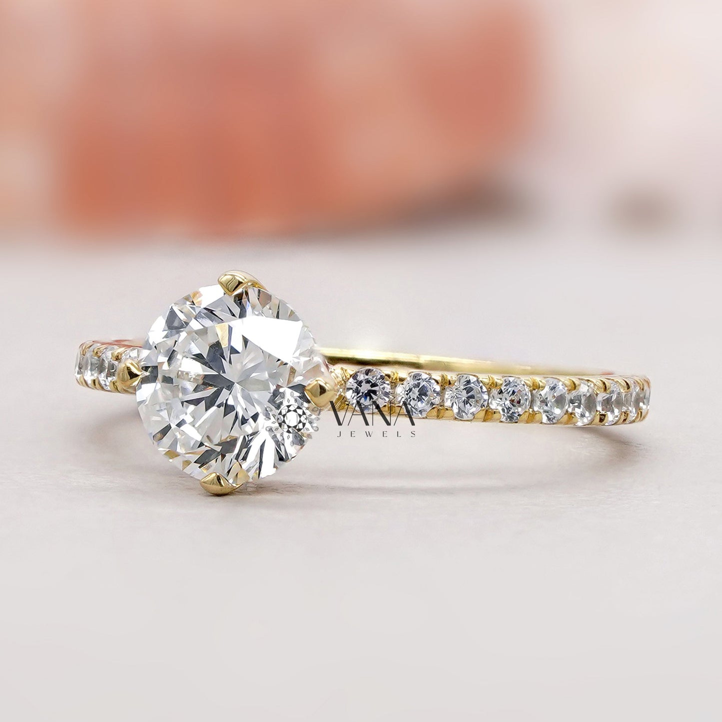 minimalist lab diamond engagement ring