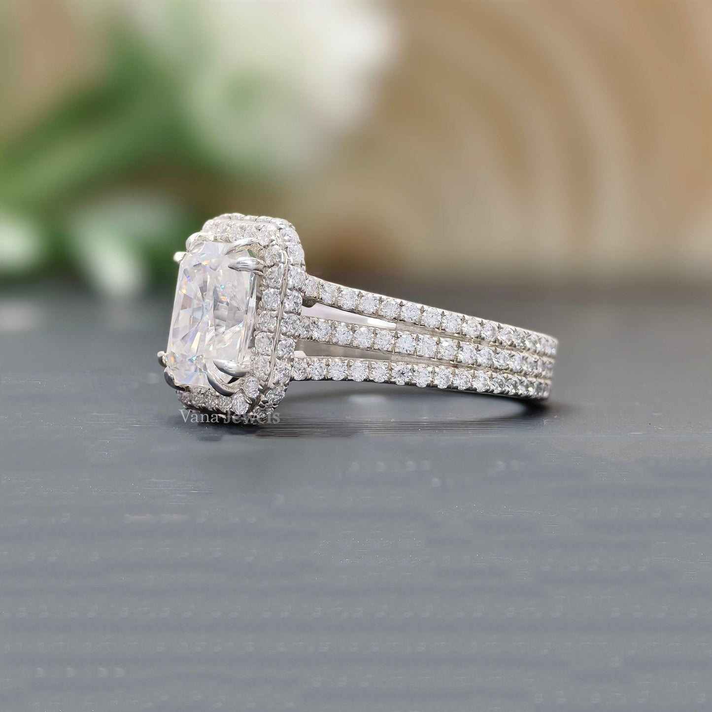 Dazzling moissanite ring for her