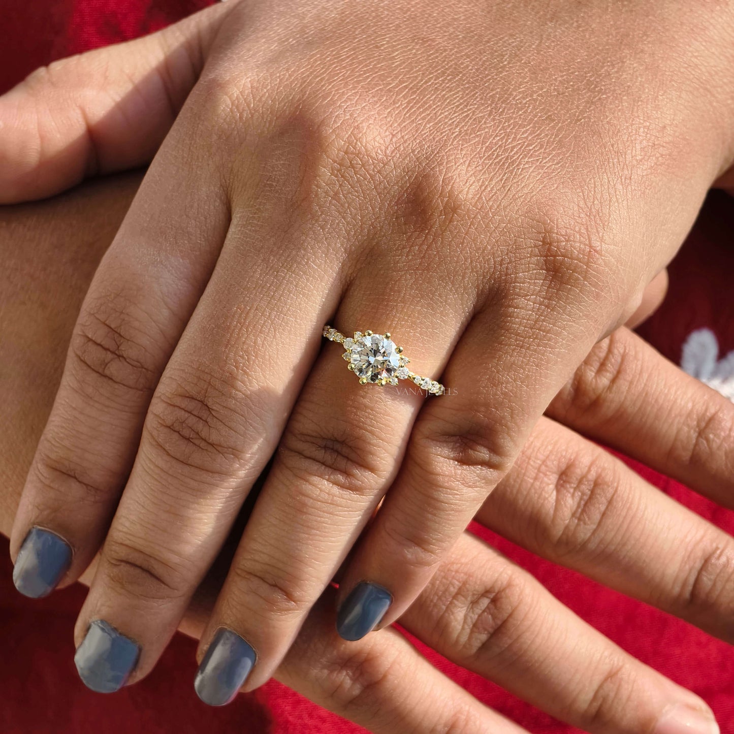 IGI Certified Round Cut Lab Grown Diamond Engagement Ring