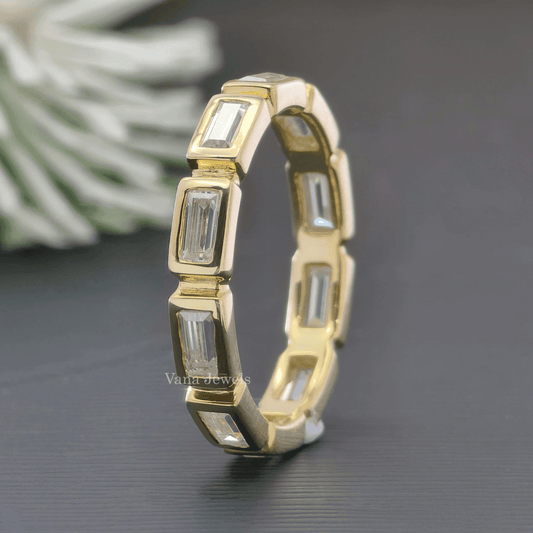 Baguette Cut Moissanite Band