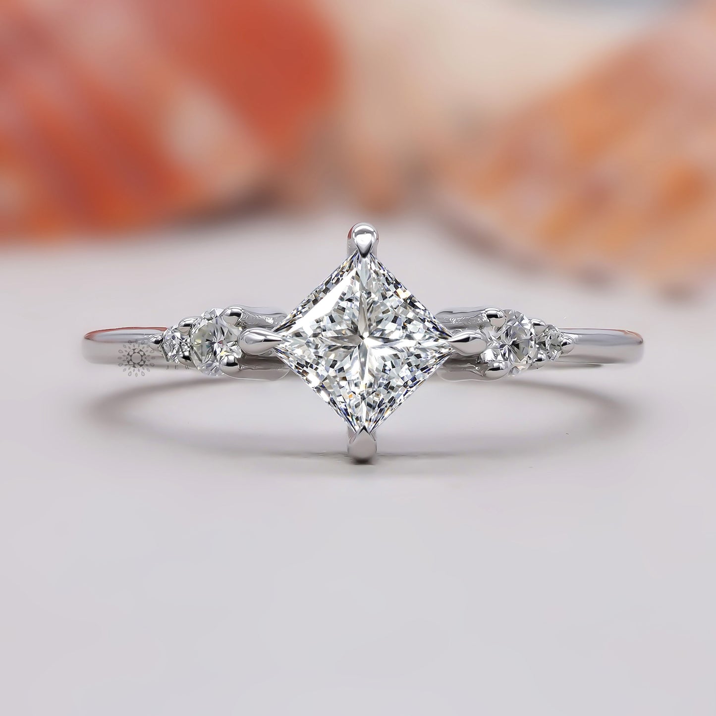 Princess Cut Lab Grown Diamond Ring