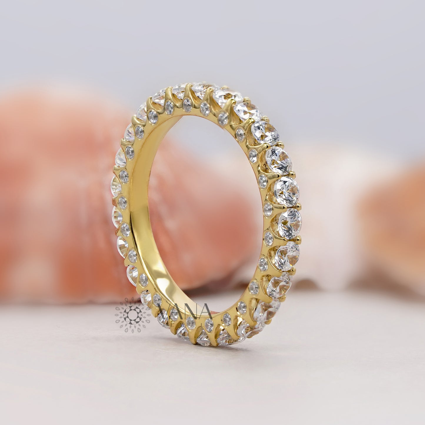 Ethical lab created diamond matching ring
