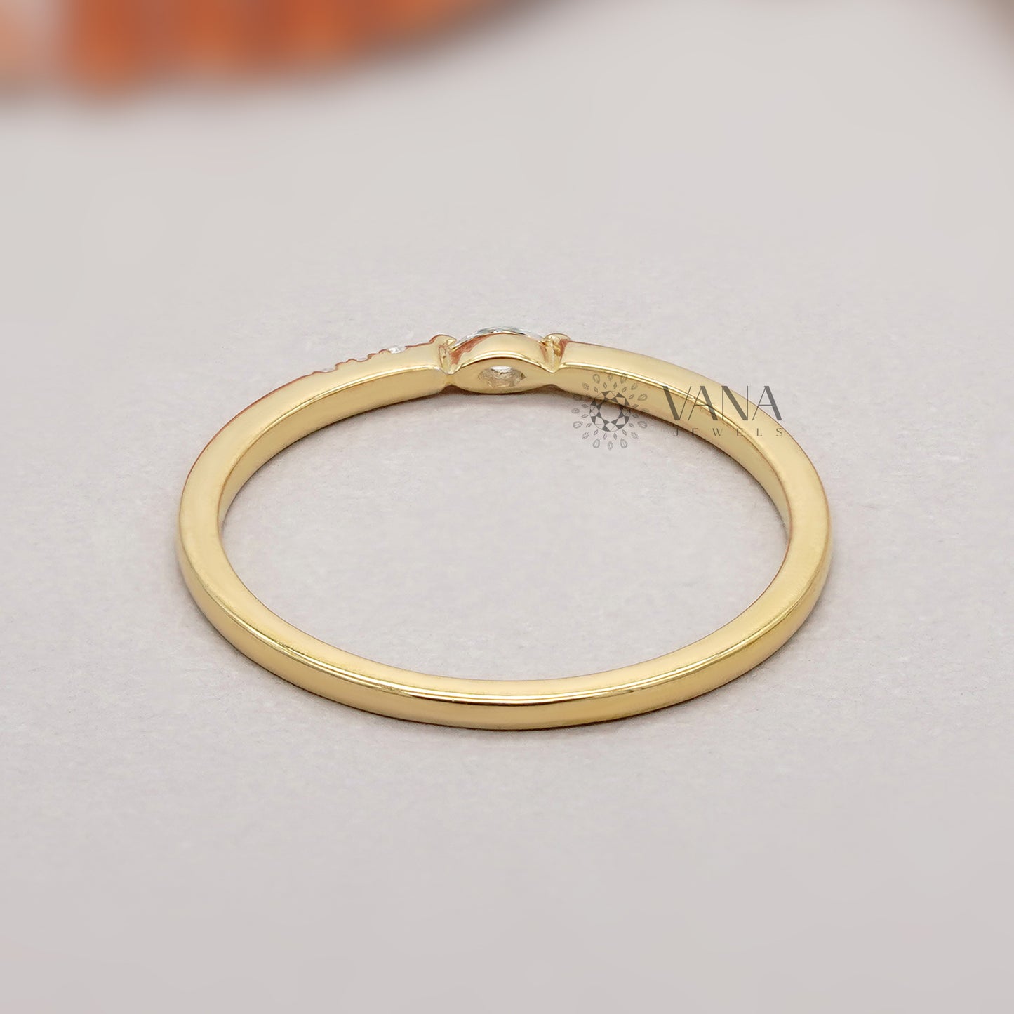 Marquise Cut Diamond Gold Eternity Band