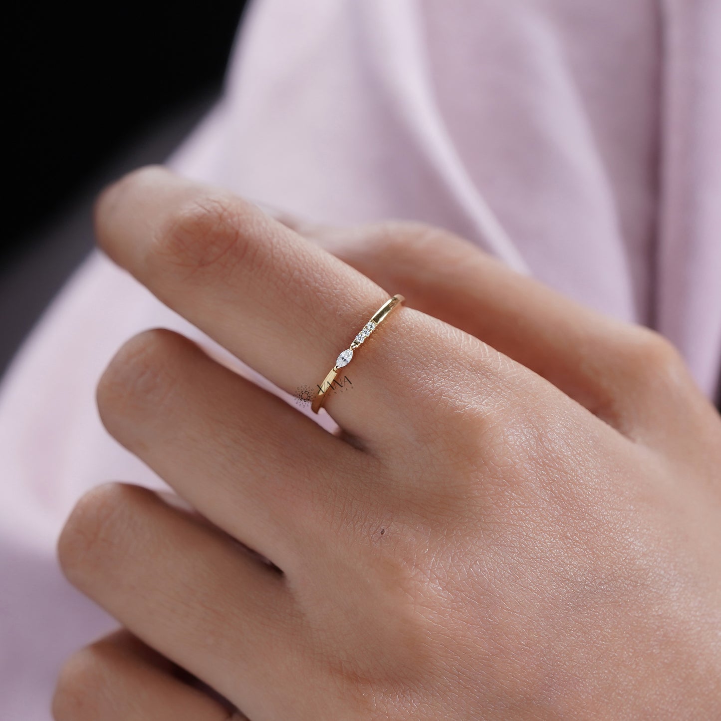 Marquise Cut Diamond Anniversary Band
