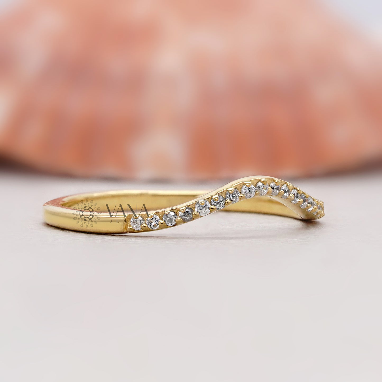 Minimalist diamond stacking ring