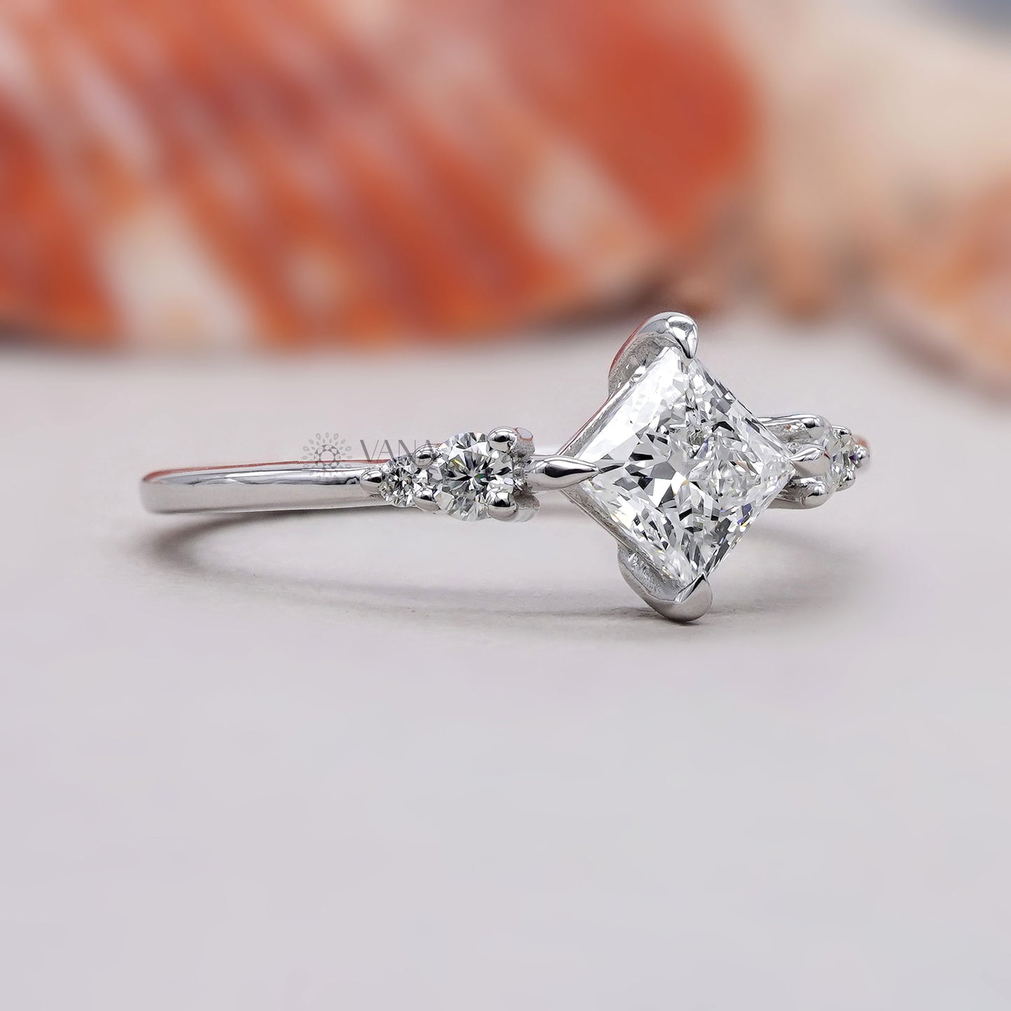 Princess Cut Square Diamond Ring