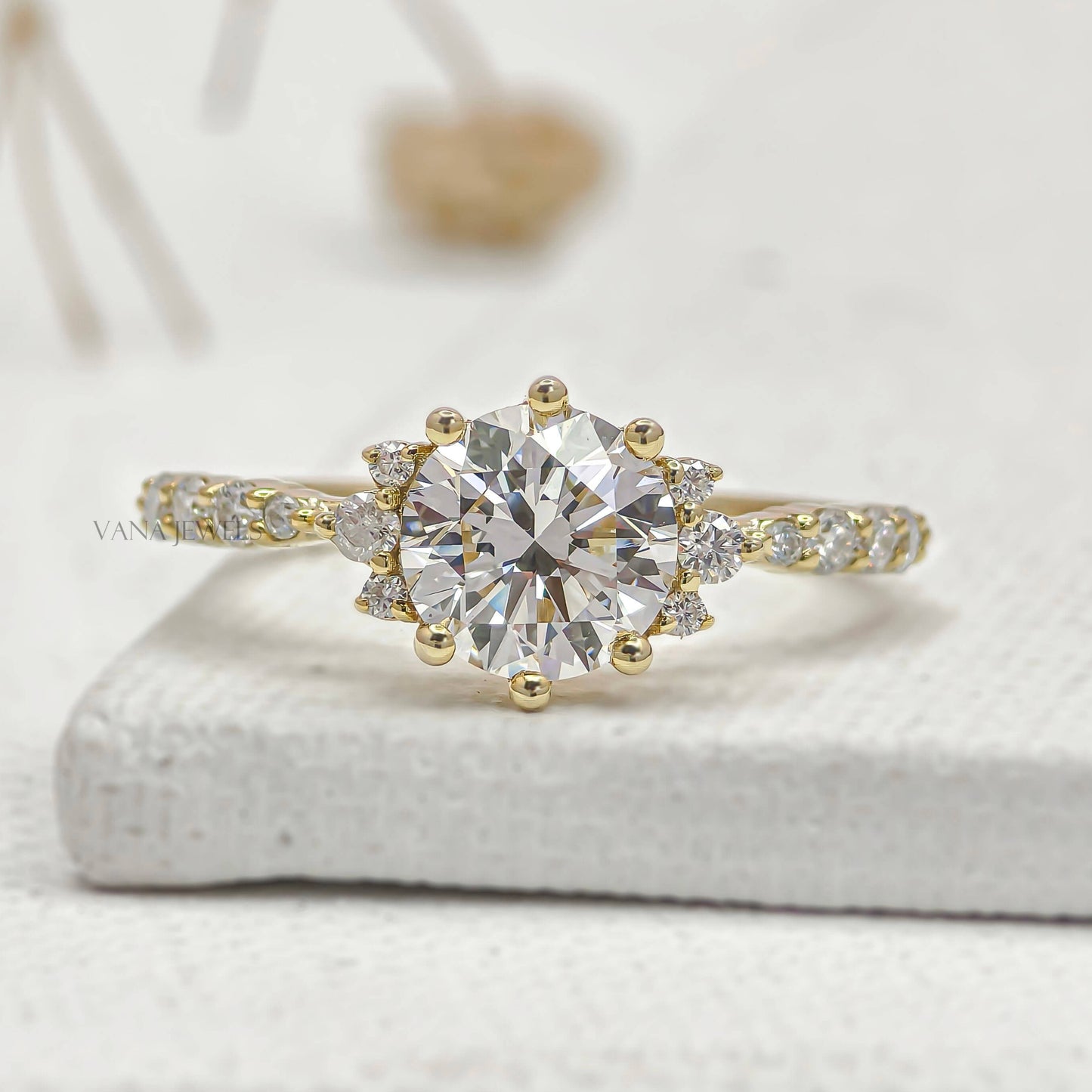 IGI Certified Round Cut Lab Grown Diamond Engagement Ring