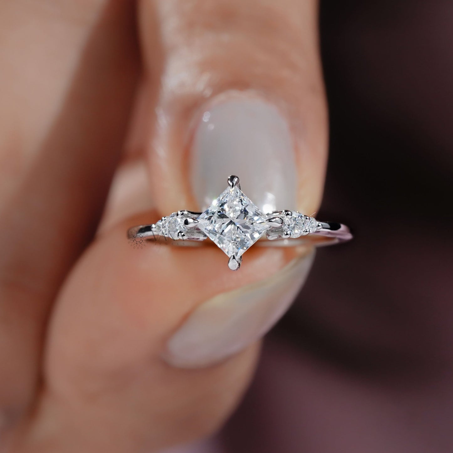 Princess Cut Lab Diamond Ring