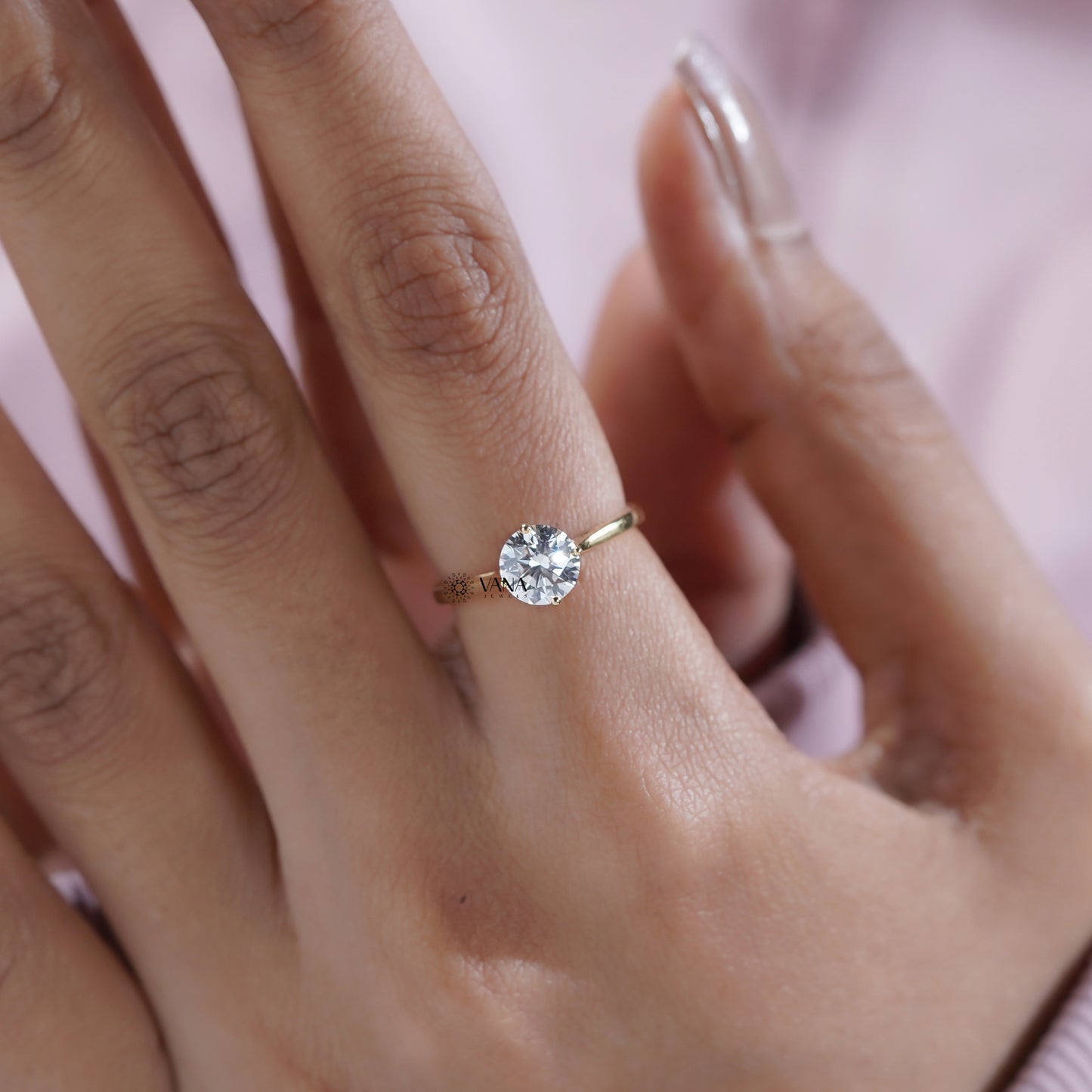 Handmade diamond proposal ring