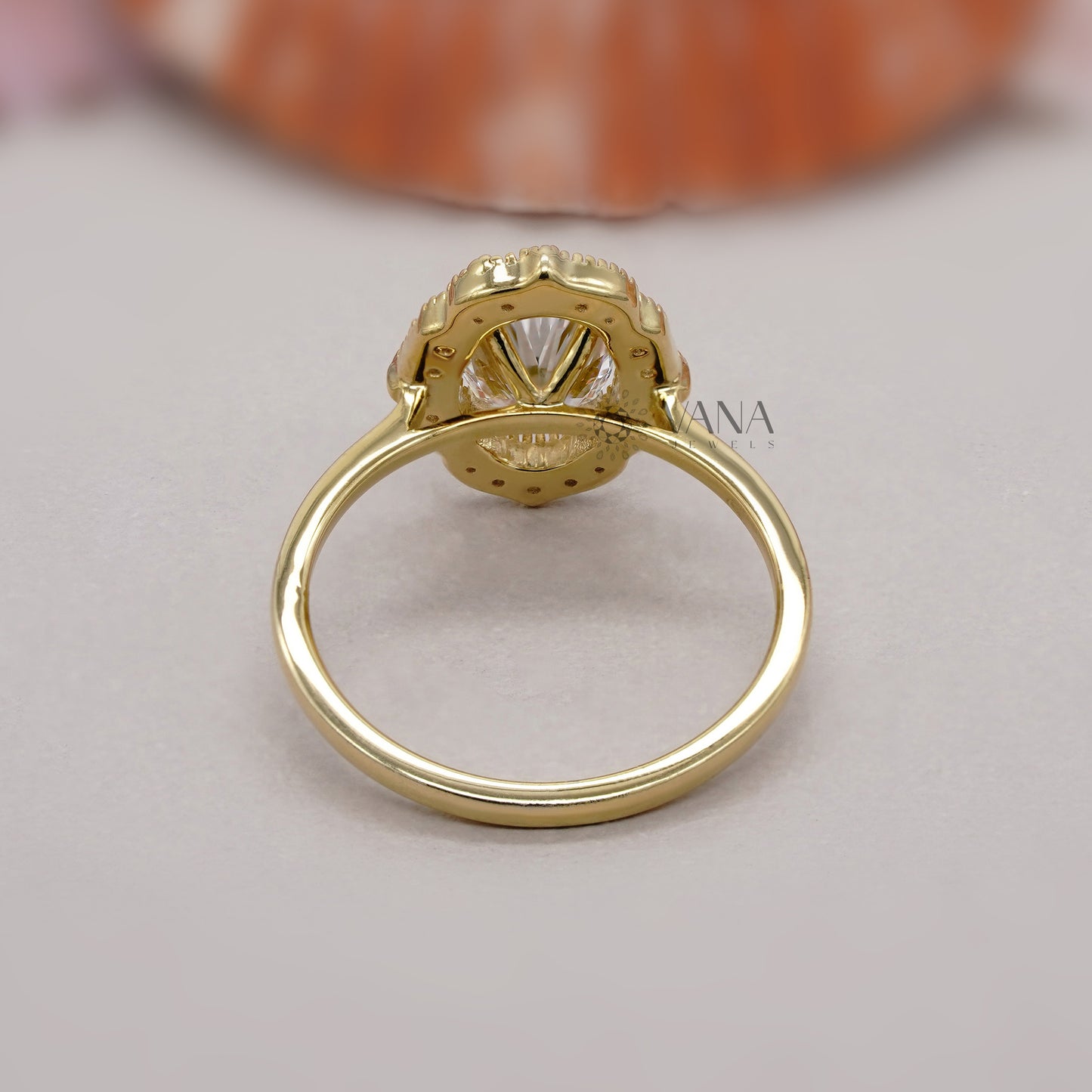 Floral Halo Vintage Diamond Ring