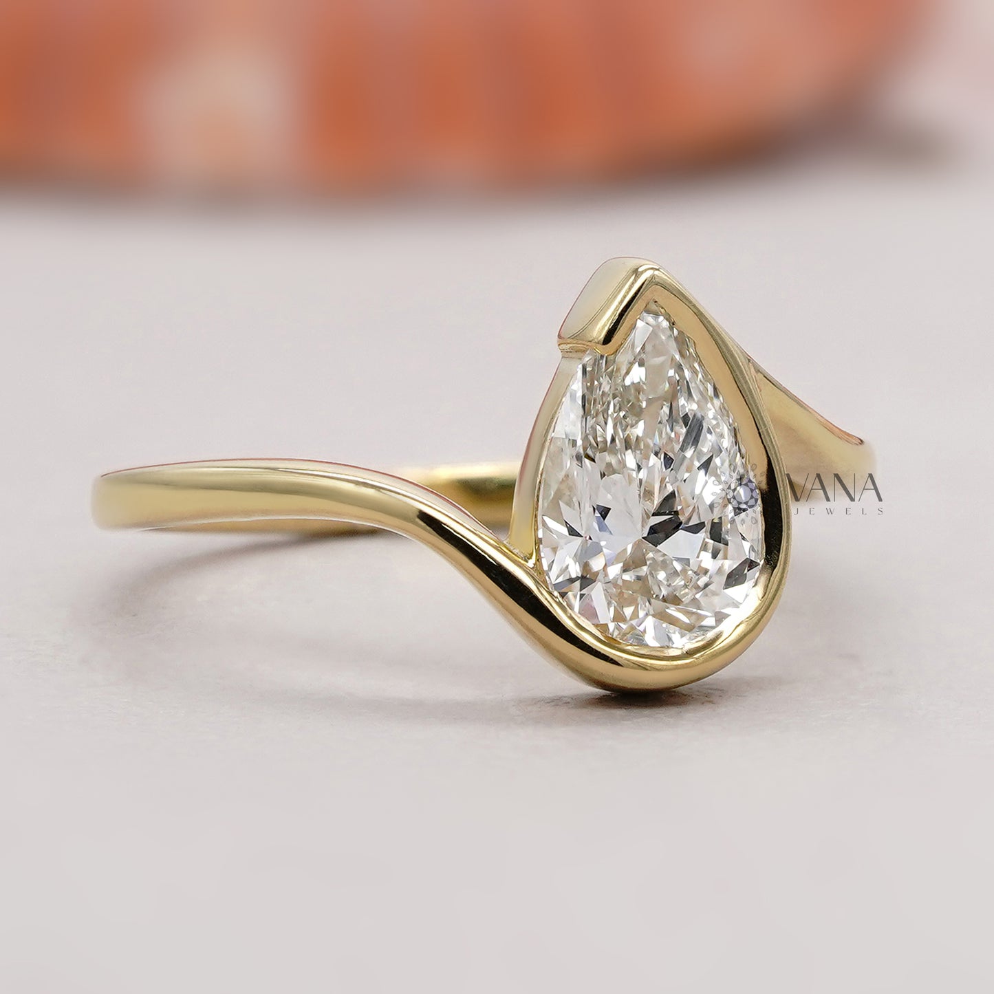 Unique Bypass Band Engagement Ring