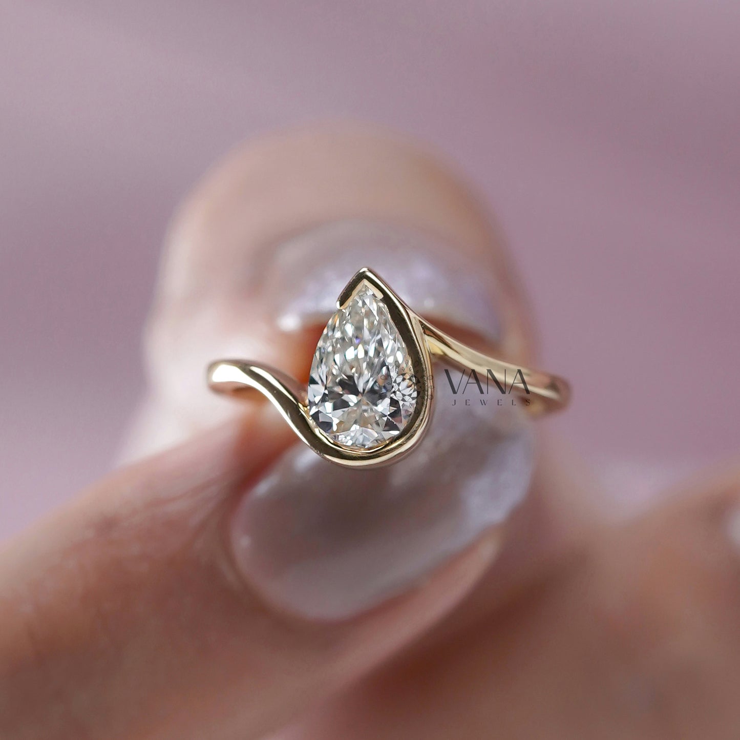 Modern Lab Grown Diamond Ring