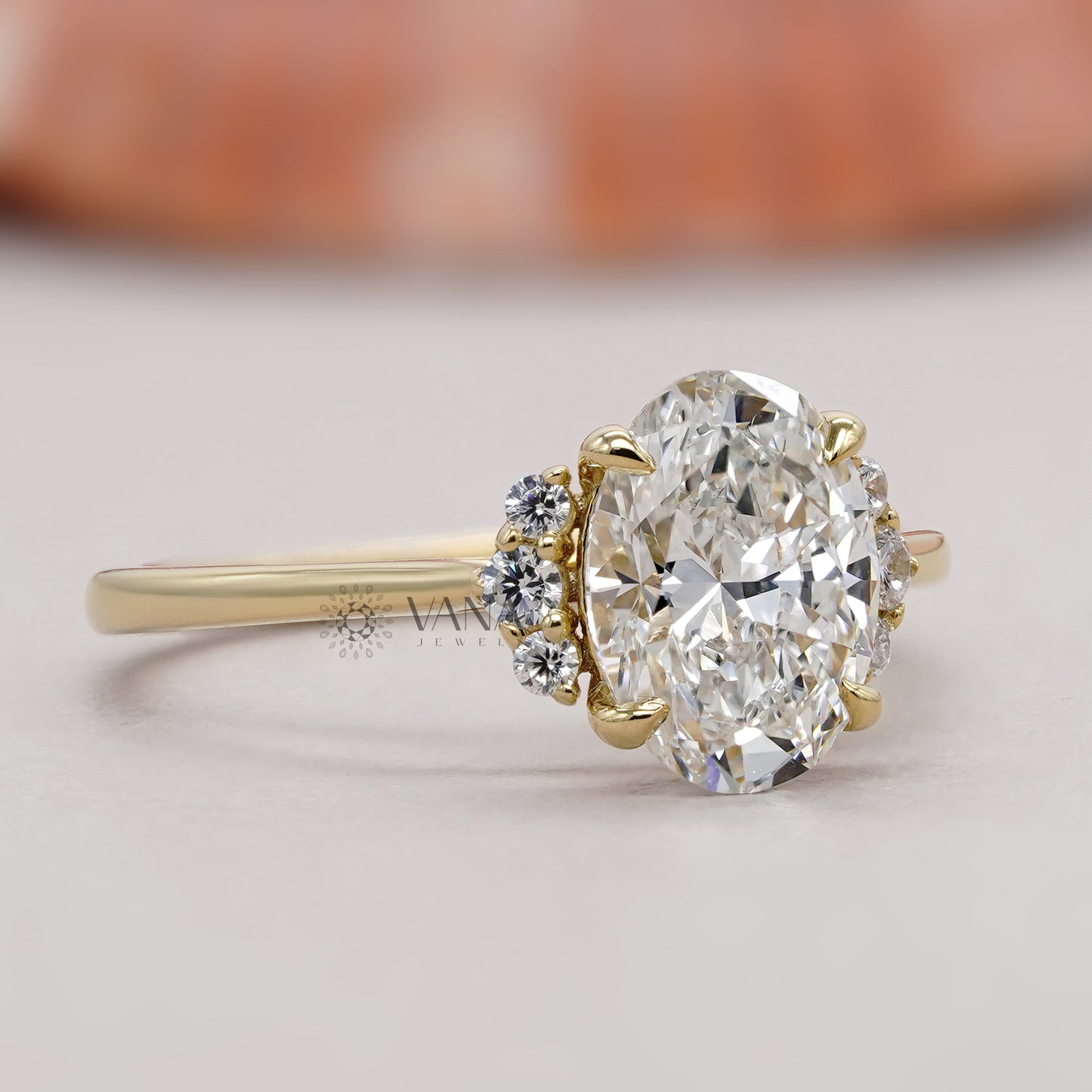 Oval Cut Lab Created Diamond Proposal Ring