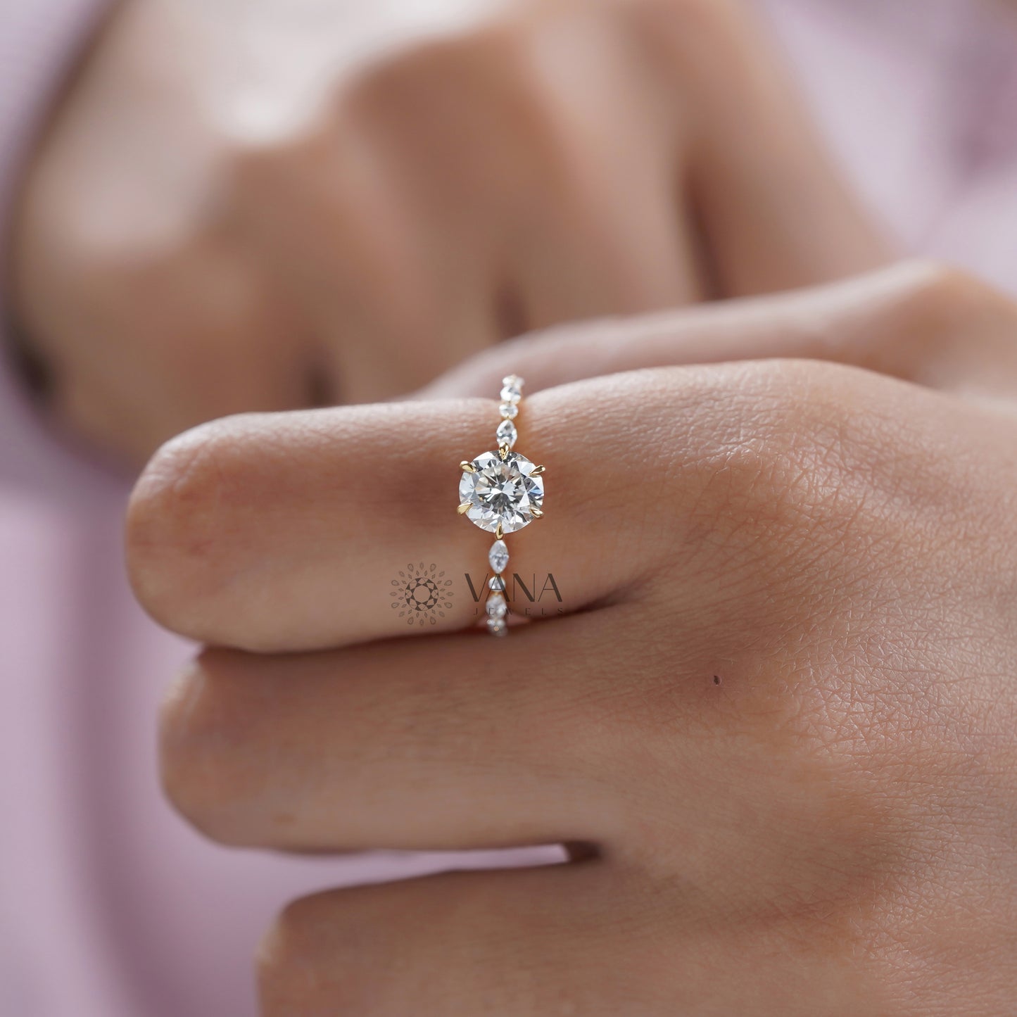 Classic Round Cut Lab Diamond Ring