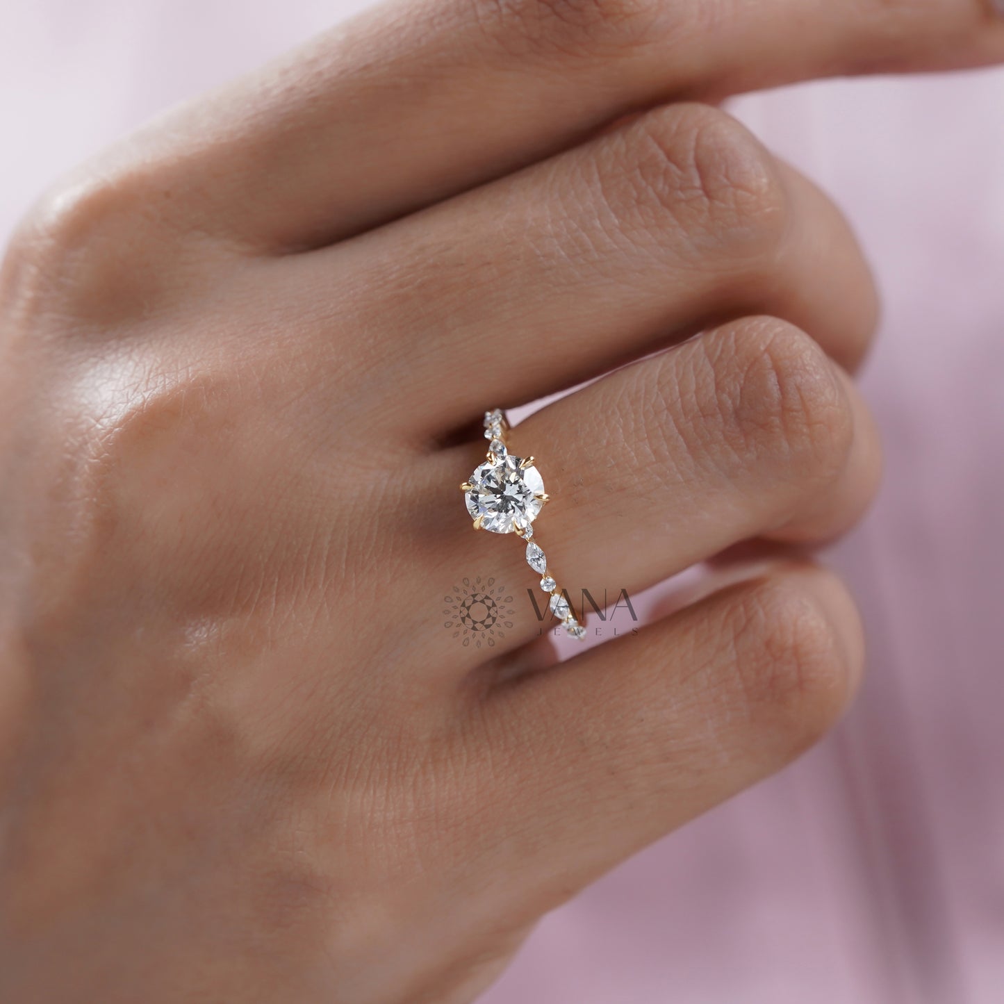 Solitaire Round Lab Grown Diamond Ring
