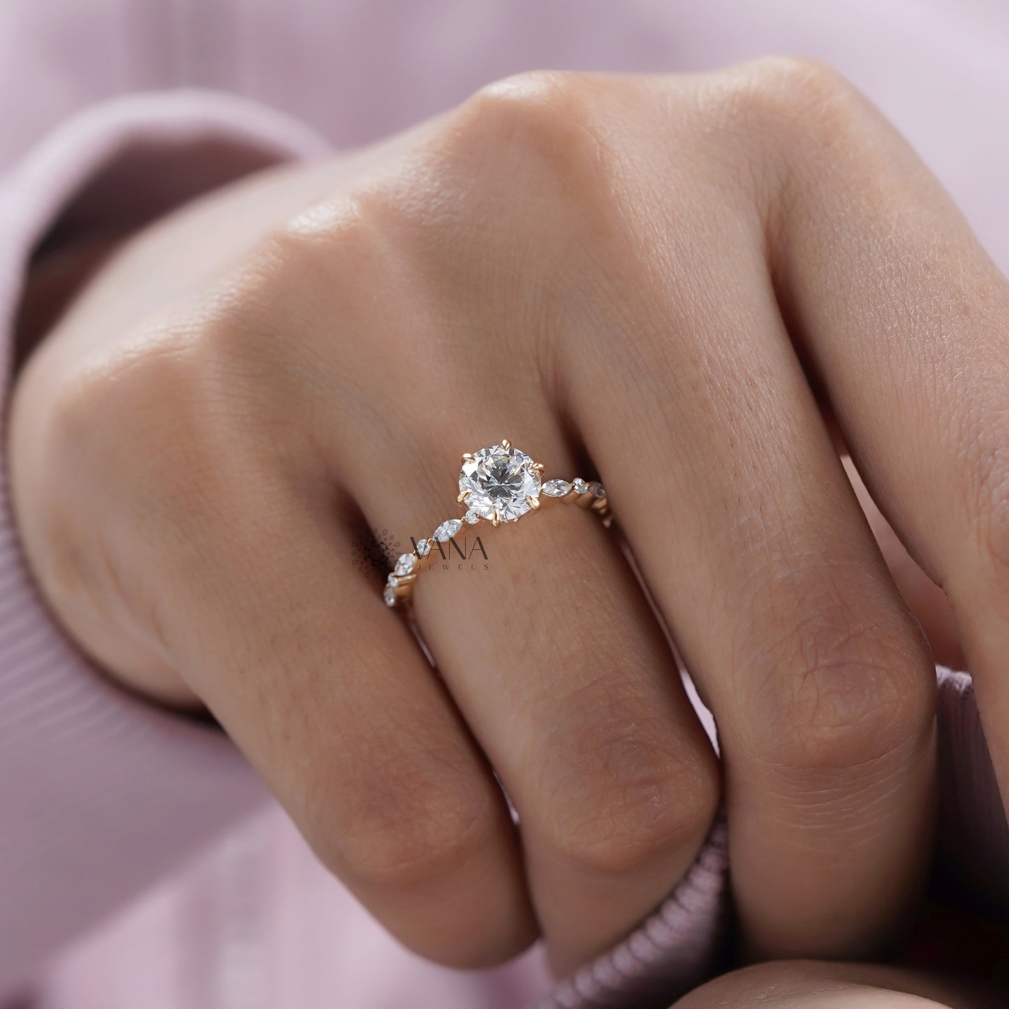 Minimalist Diamond Promise Ring for Her