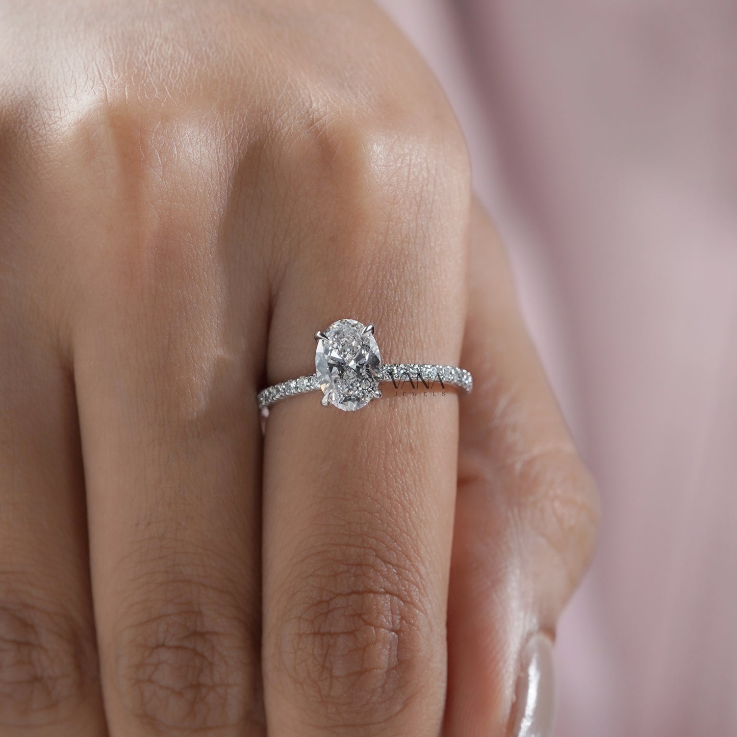 Minimalist White Gold Diamond Ring