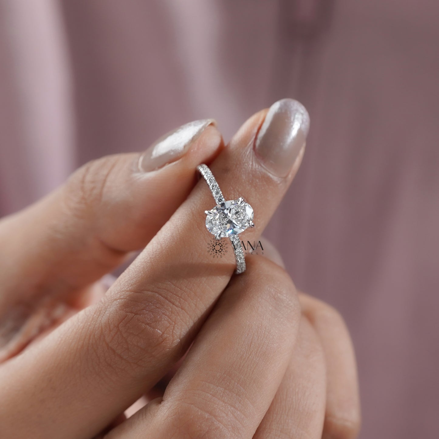 Ethical Diamond Ring in White Gold