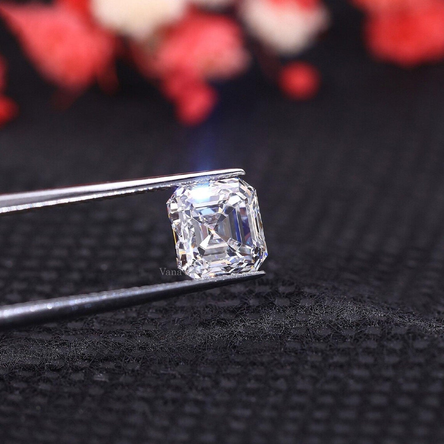 1.72 CT Asscher Cut Lab Grown Diamond for Engagement Ring - Vana Jewels
