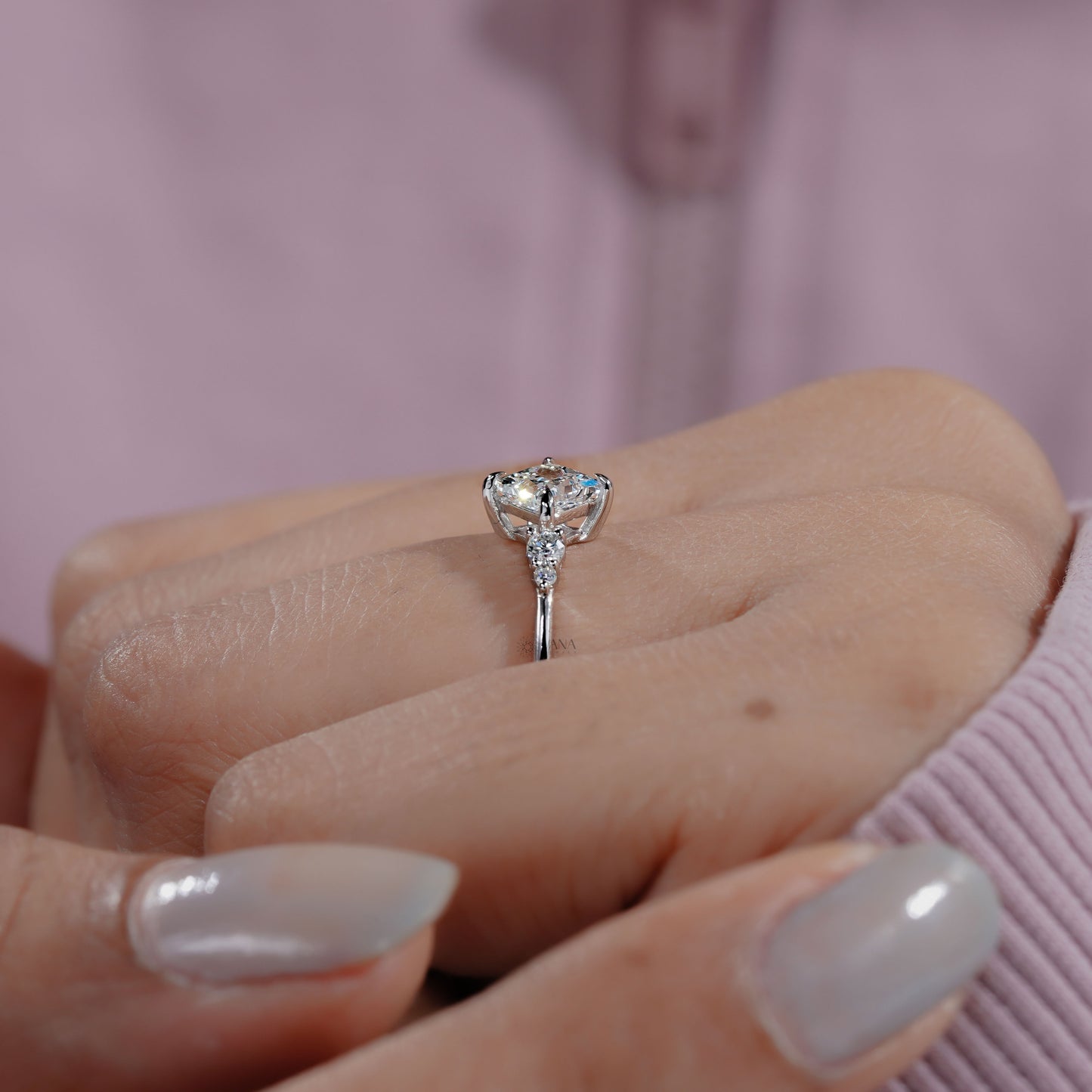 Five Stone Lab Diamond Engagement Ring