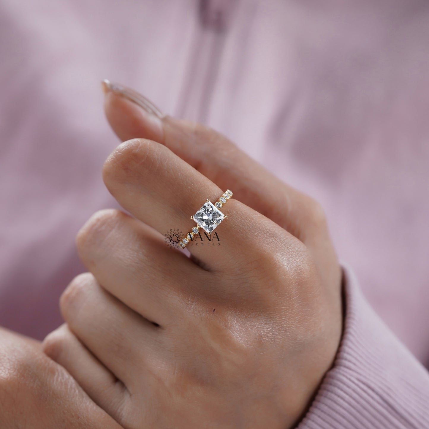 Modern Lab Grown Diamond Ring