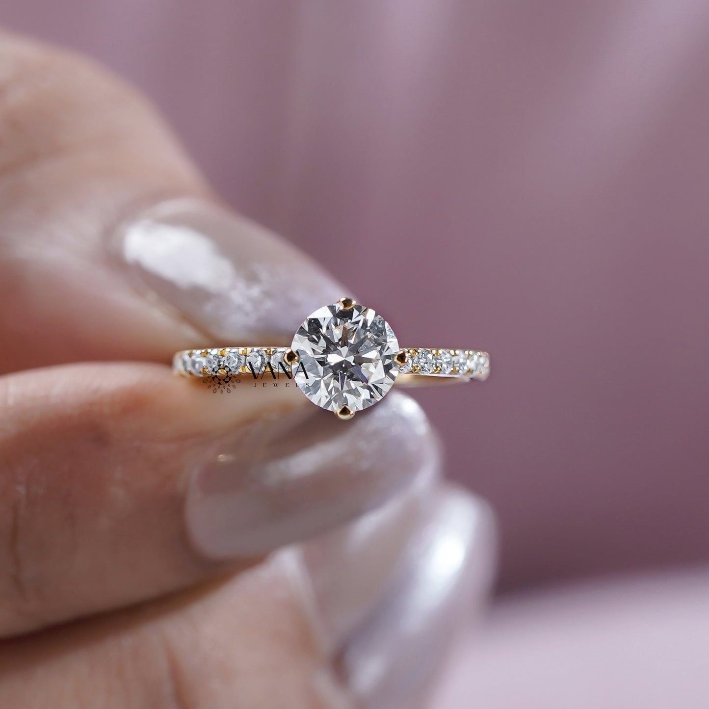 ethical engagement ring in yellow gold