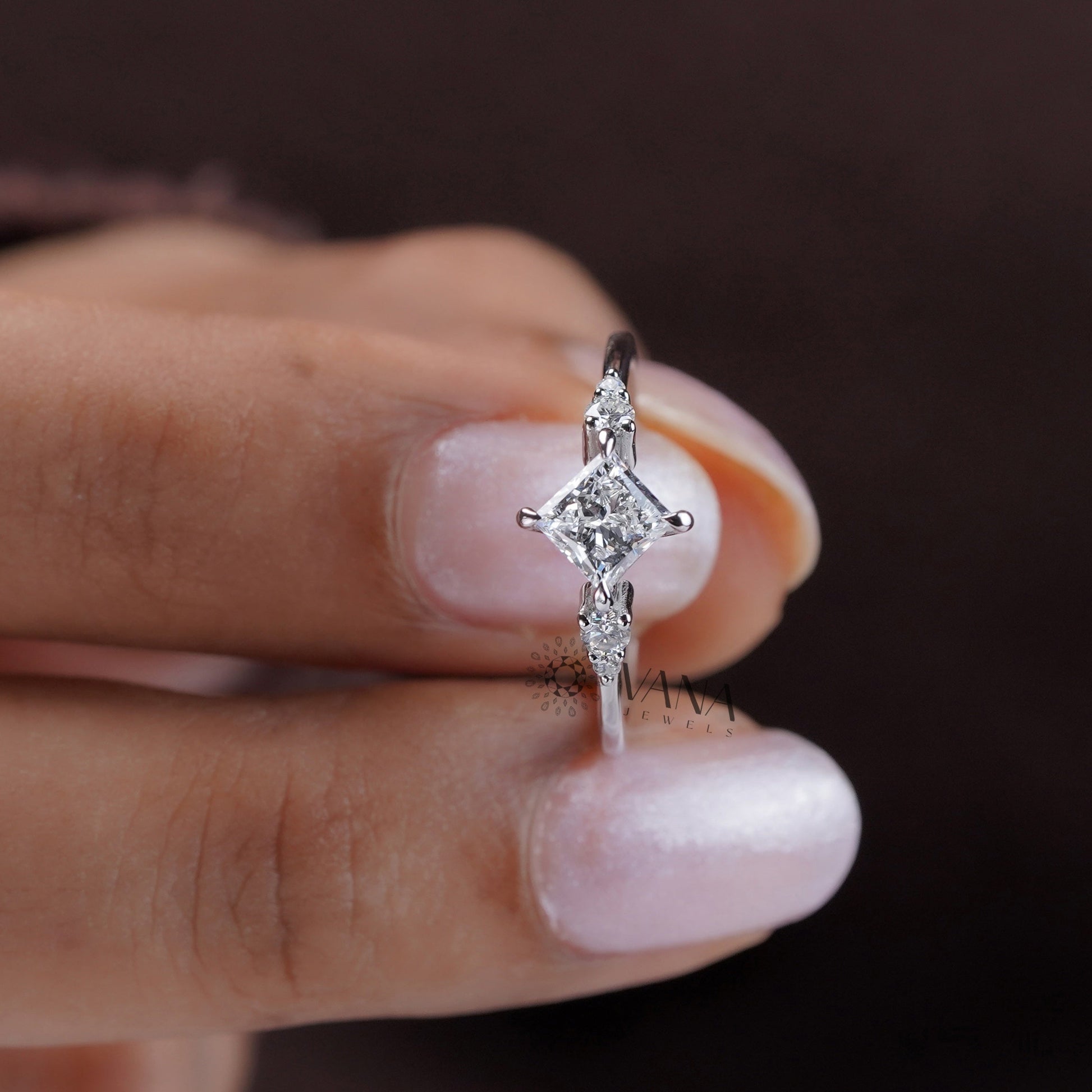 Unique moissanite ring for women