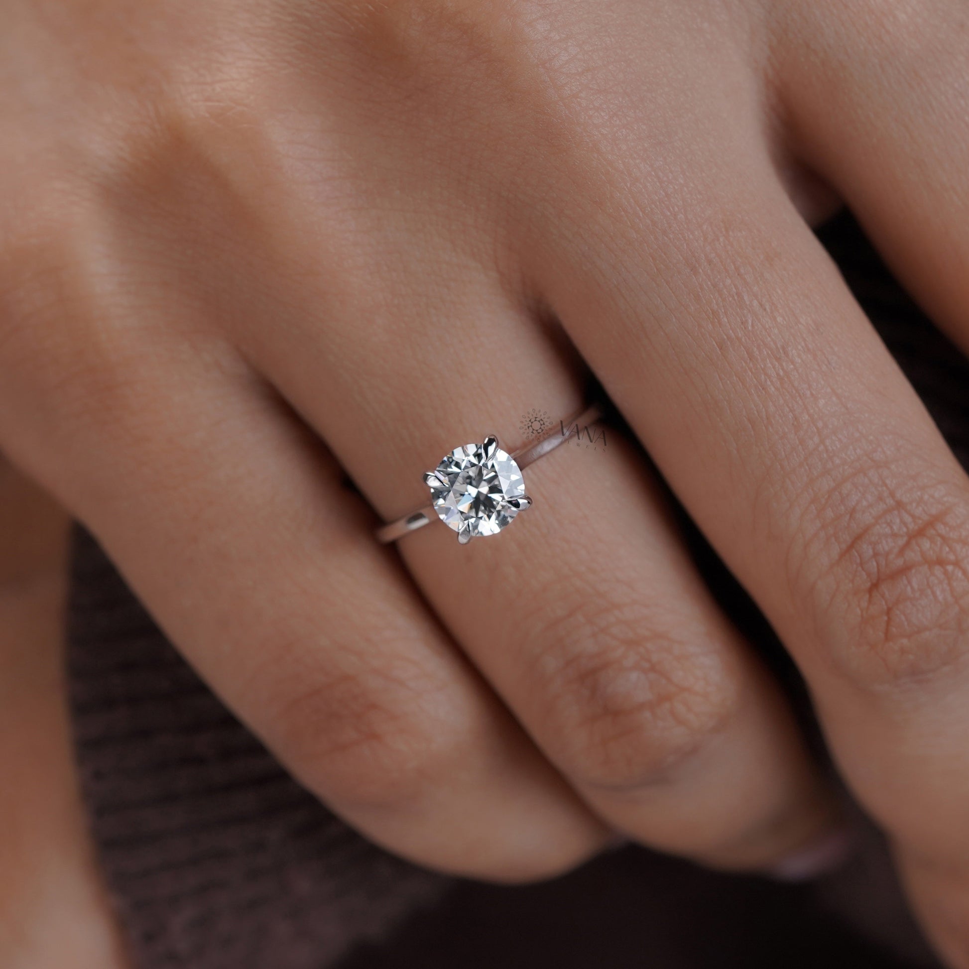 Timeless moissanite engagement ring with polished band for everyday wear
