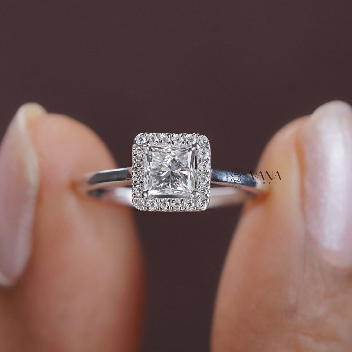 Princess cut wedding ring