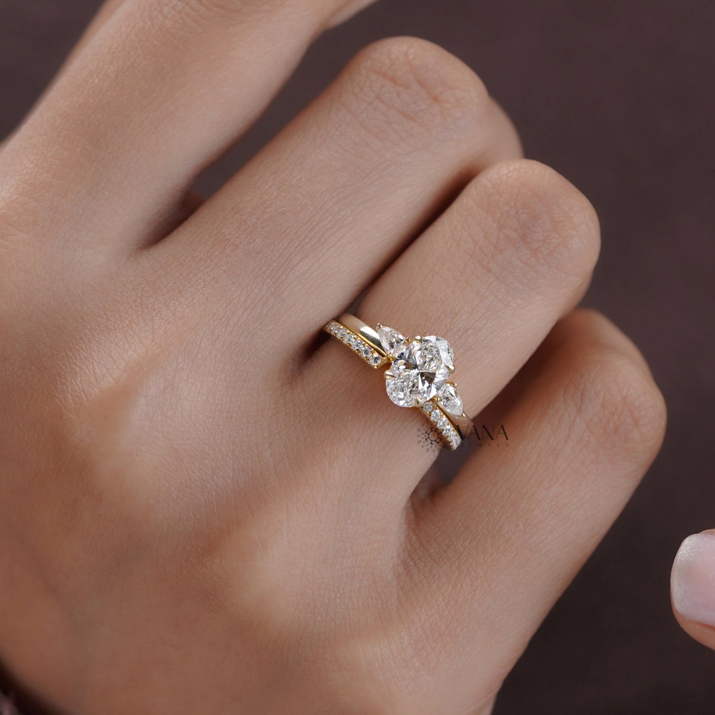 Unique bridal ring set for women
