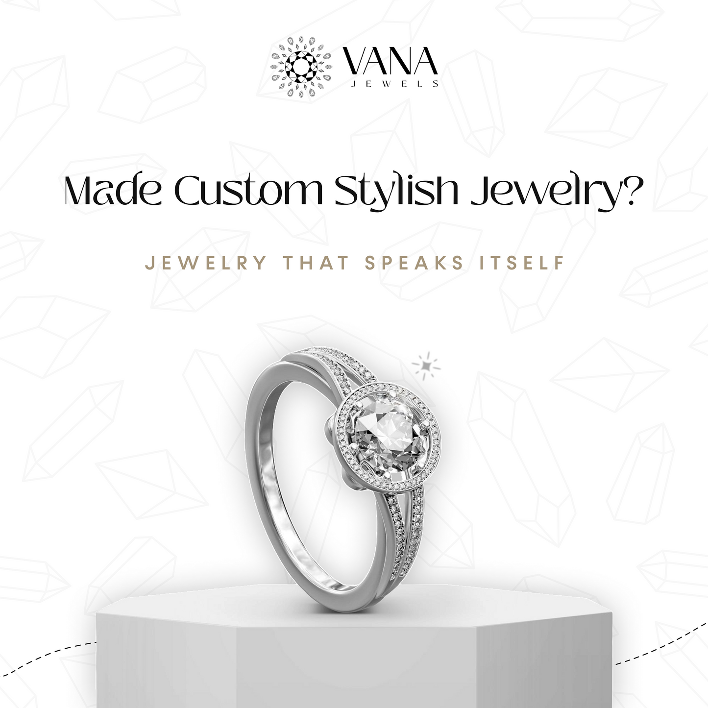 3.29 CT Emerald Cut Moissanite Engagement Ring, Double Claw Prongs With Side Baguette & Round Cut Moissanite