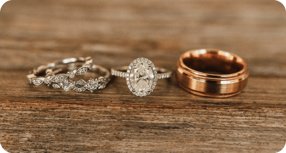Lab Grown Diamond Halo Rings - Vana Jewels
