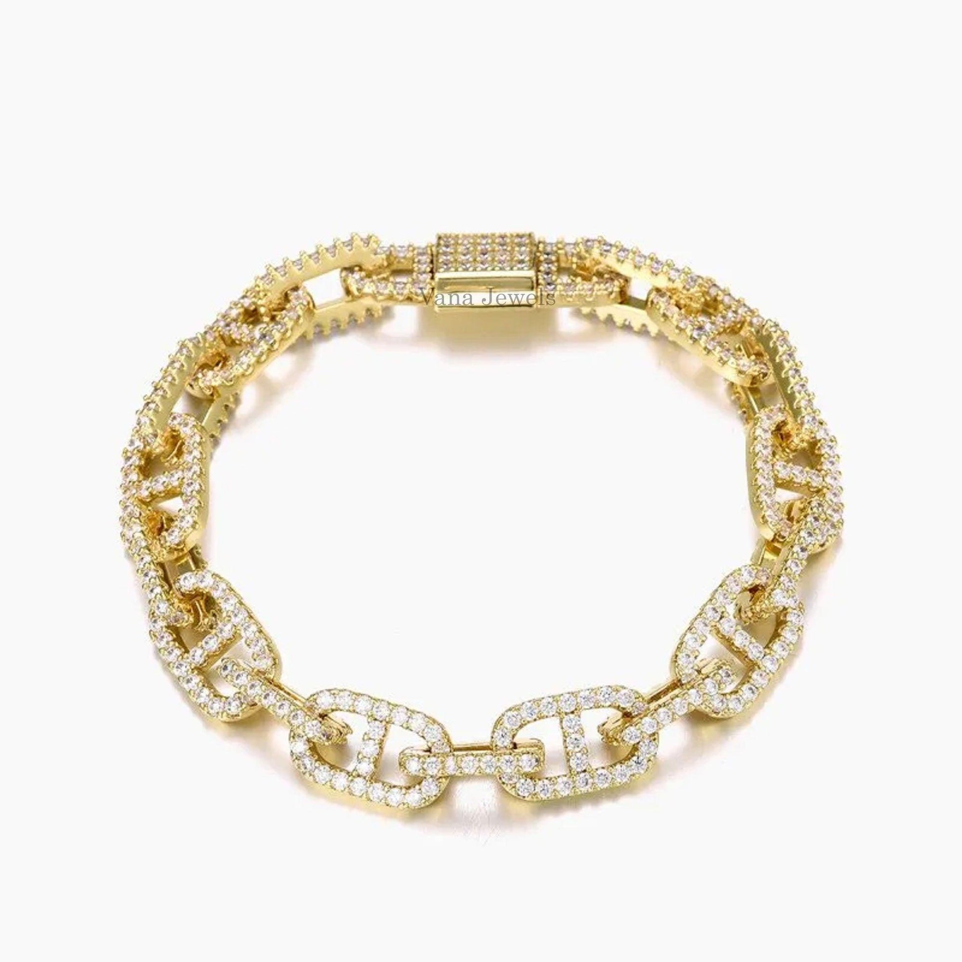 11mm Customized Cuban Link Bracelet - Vana Jewels