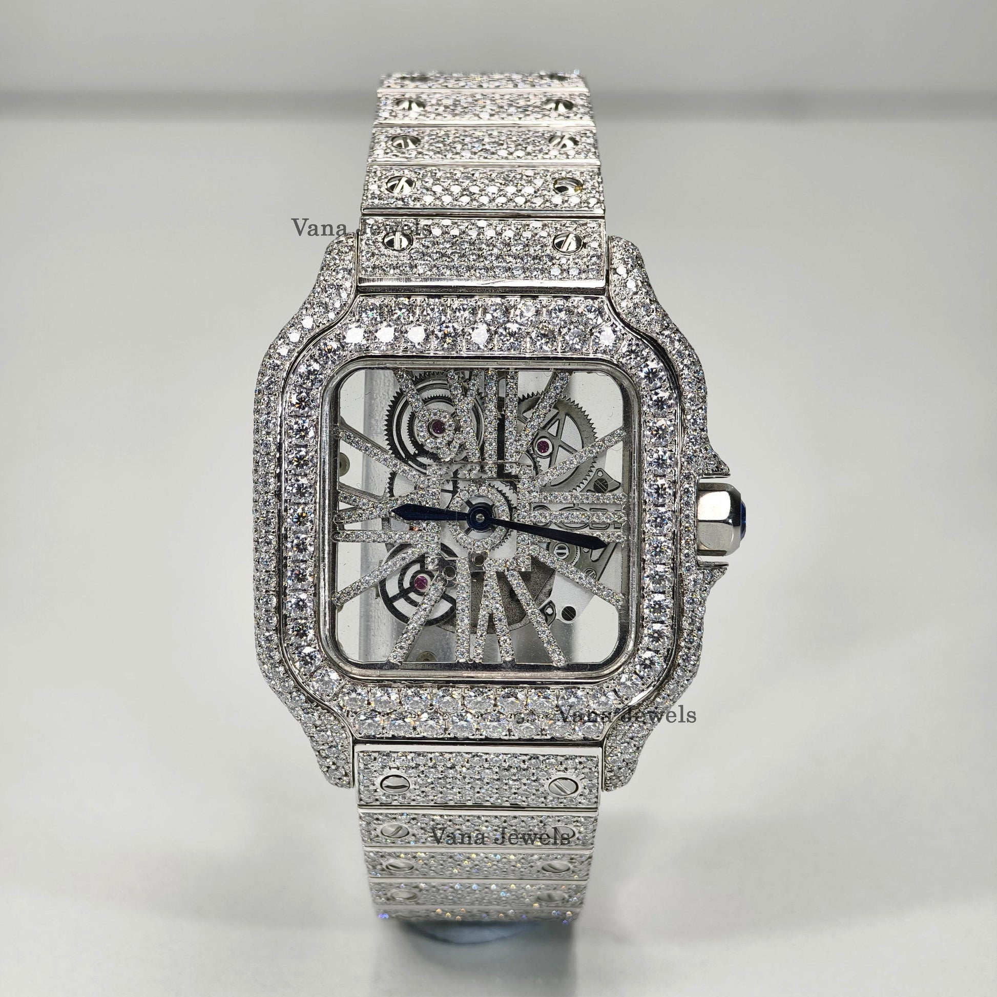 Real VVS Moissanite Dimond Studded Iced Out Watch - Vana Jewels