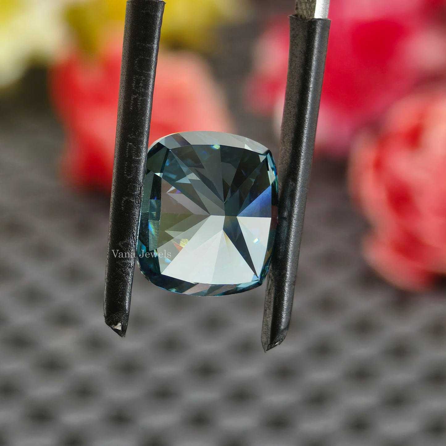 5.03 CT Blue Cushion Cut Lab Grown Diamond for Engagement Ring