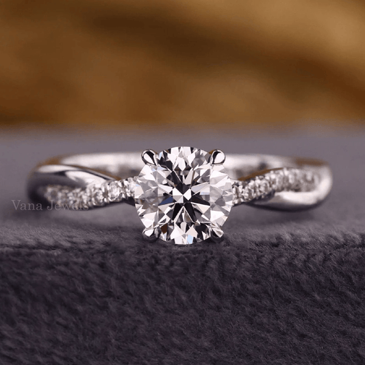 Round Diamond Engagement Ring - Vana Jewels