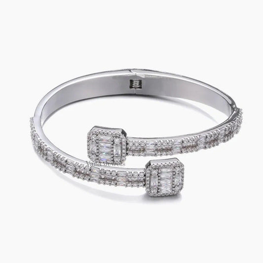 Mens Hip Hop Baguette and Round Moissanite Bracelet - Vana Jewels