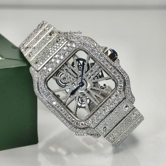 Real VVS Moissanite Dimond Studded Iced Out Watch - Vana Jewels