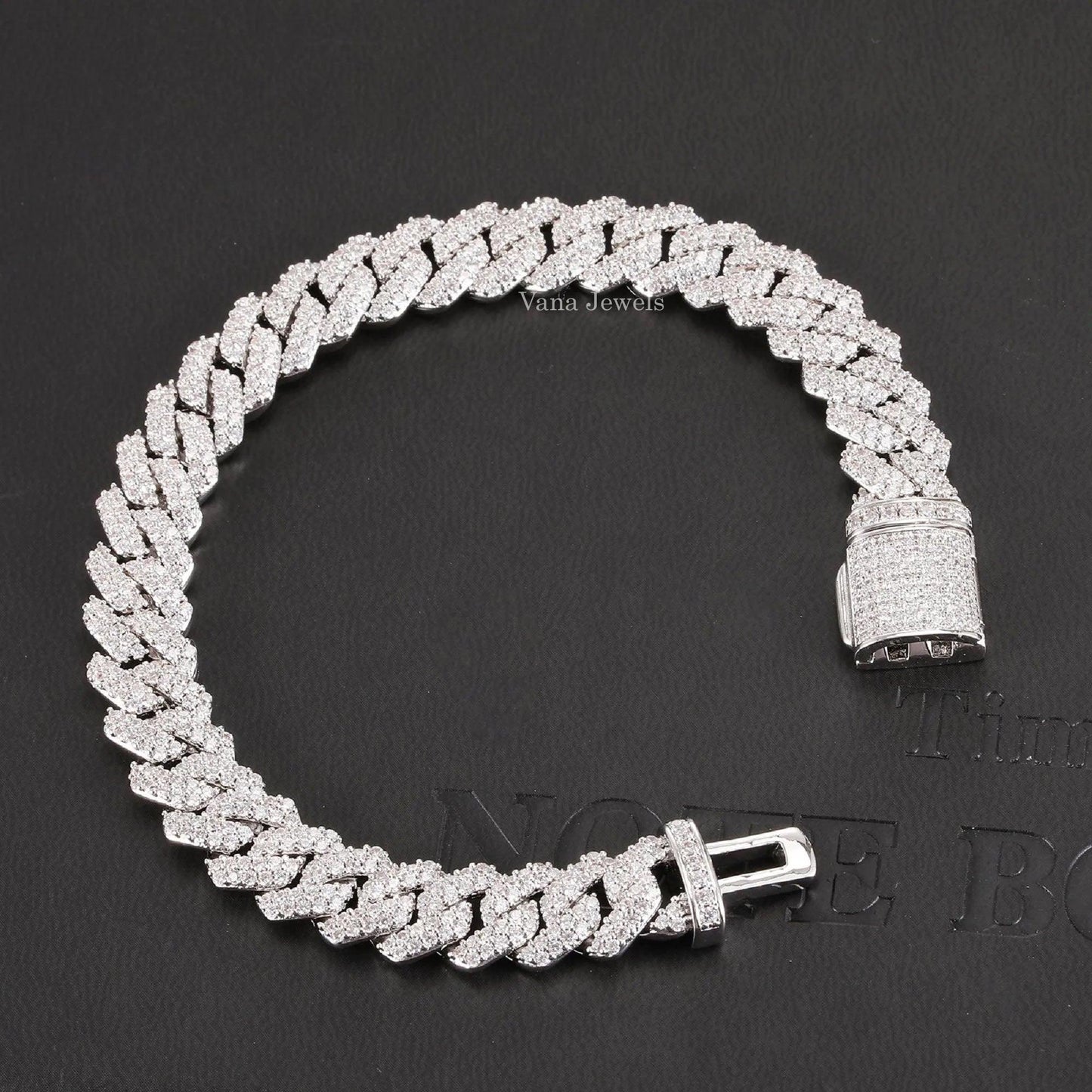 10MM Full Iced Out Diamond Hip Hop Cuban Bracelet - Vana Jewels