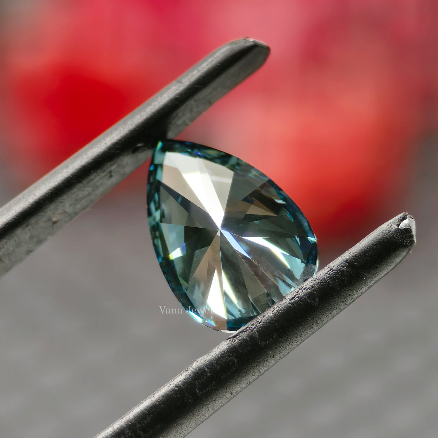 1.57 CT Pear Cut Blue Lab Grown Diamond, Blue Diamond for Engagement Ring, Wedding Ring or Pendant