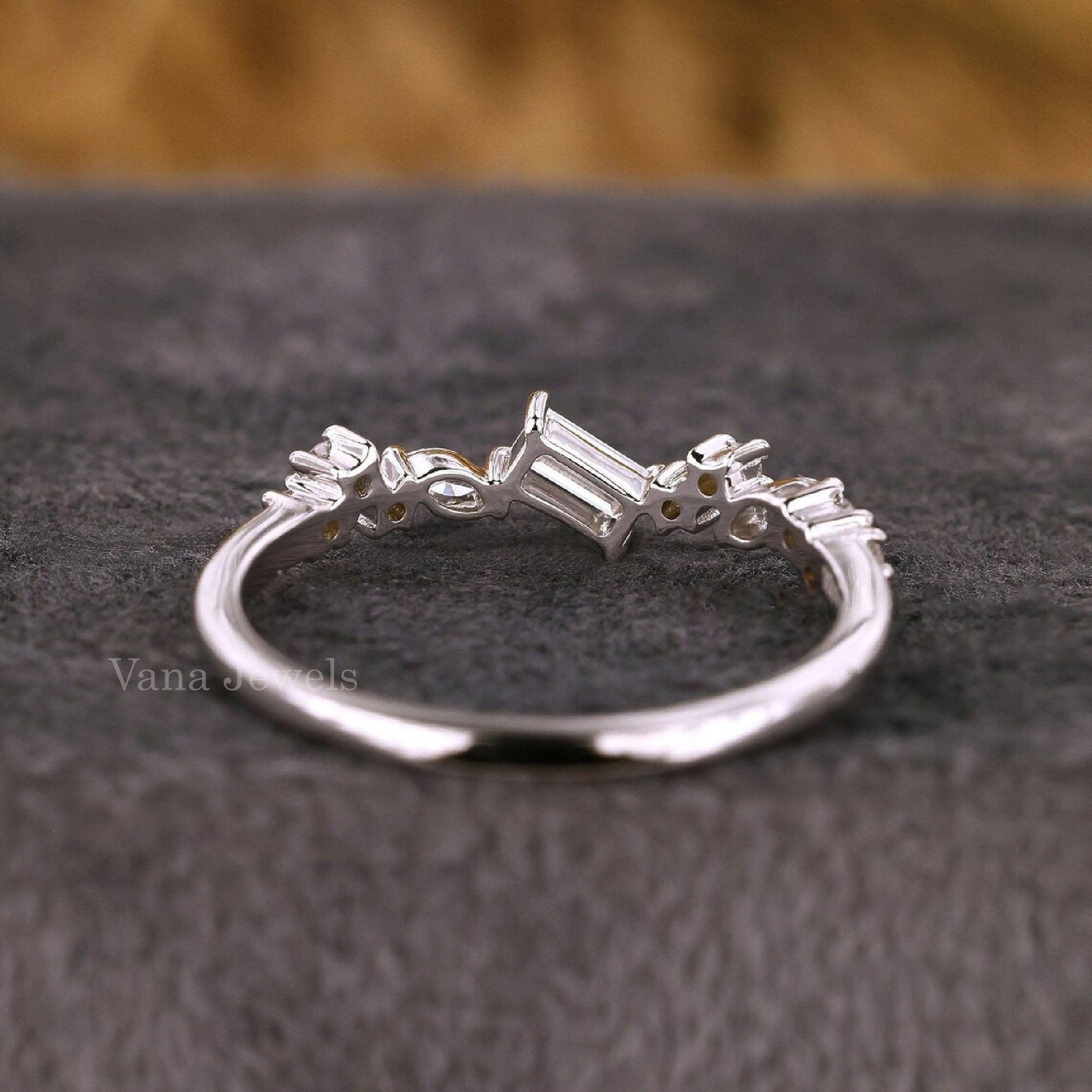 Unique Zig Zag Baguette Cut Lab Grown Diamond Band - Vana Jewels