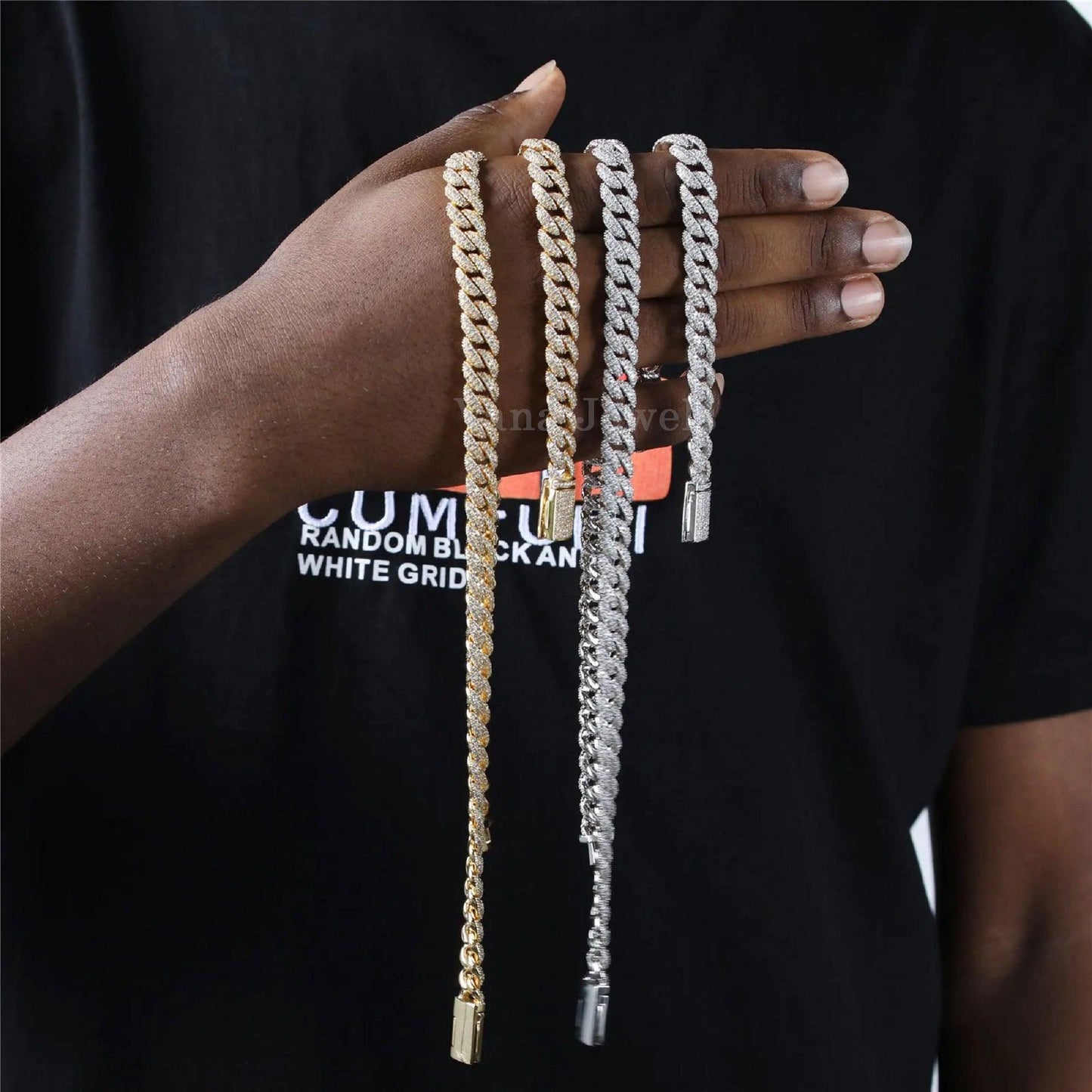 10mm Iced out Men's Miami Bust Down Cuban Chain - Vana Jewels