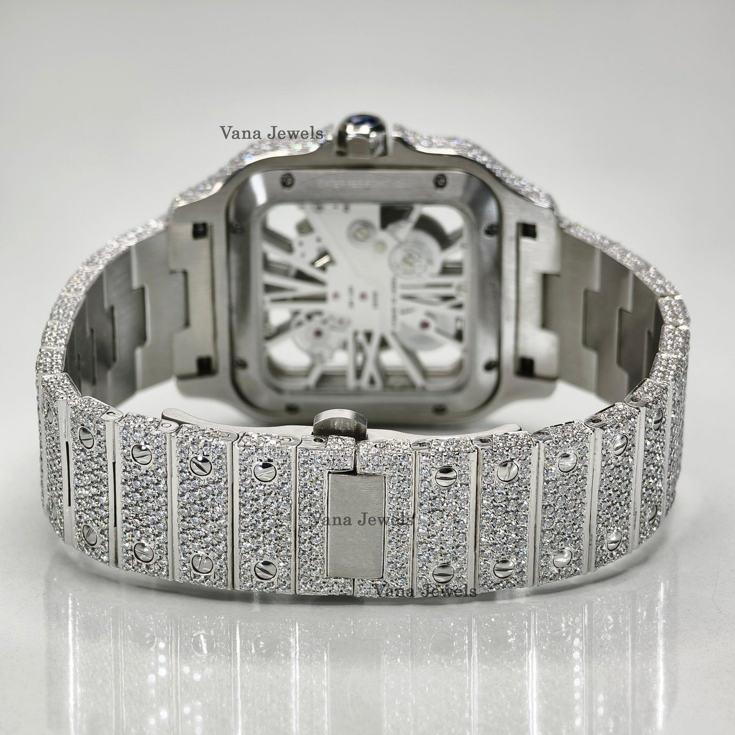 Real VVS Moissanite Dimond Studded Iced Out Watch - Vana Jewels