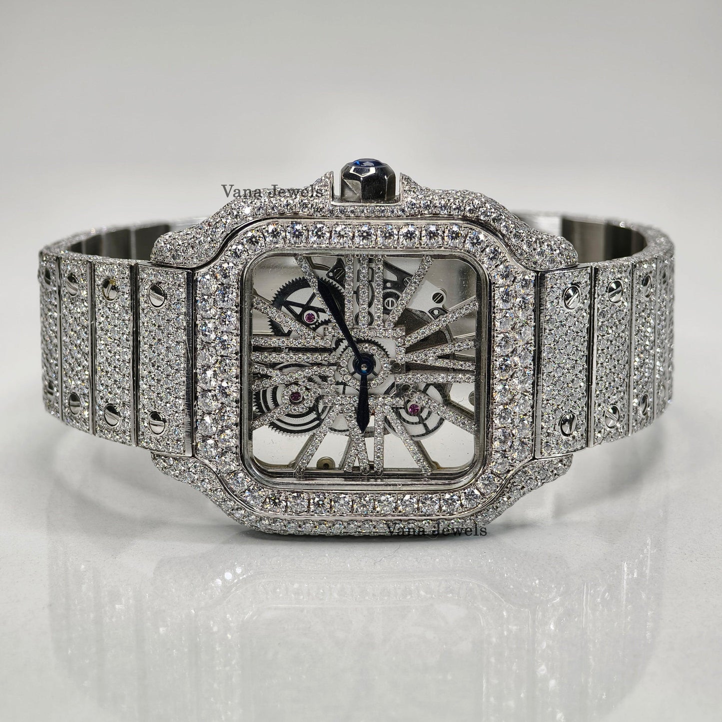 Real VVS Moissanite Dimond Studded Iced Out Watch - Vana Jewels