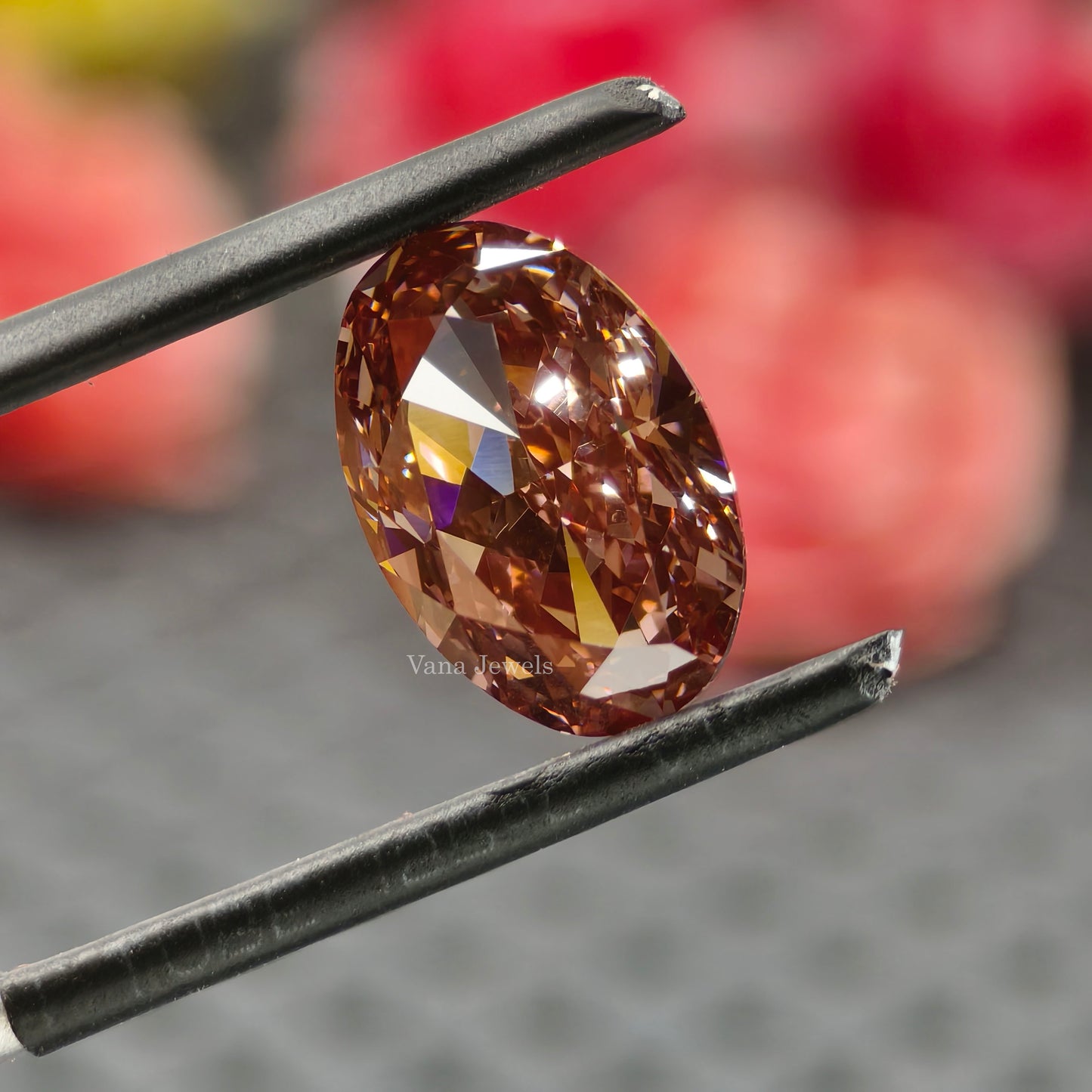 3.82 CT Pink Oval Cut Lab Grown Diamond for Engagement Ring or Pendant.