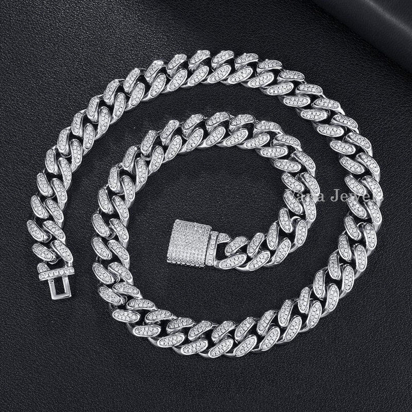 12MM 2Line Customized Cuban Chain For Rappers - Vana Jewels