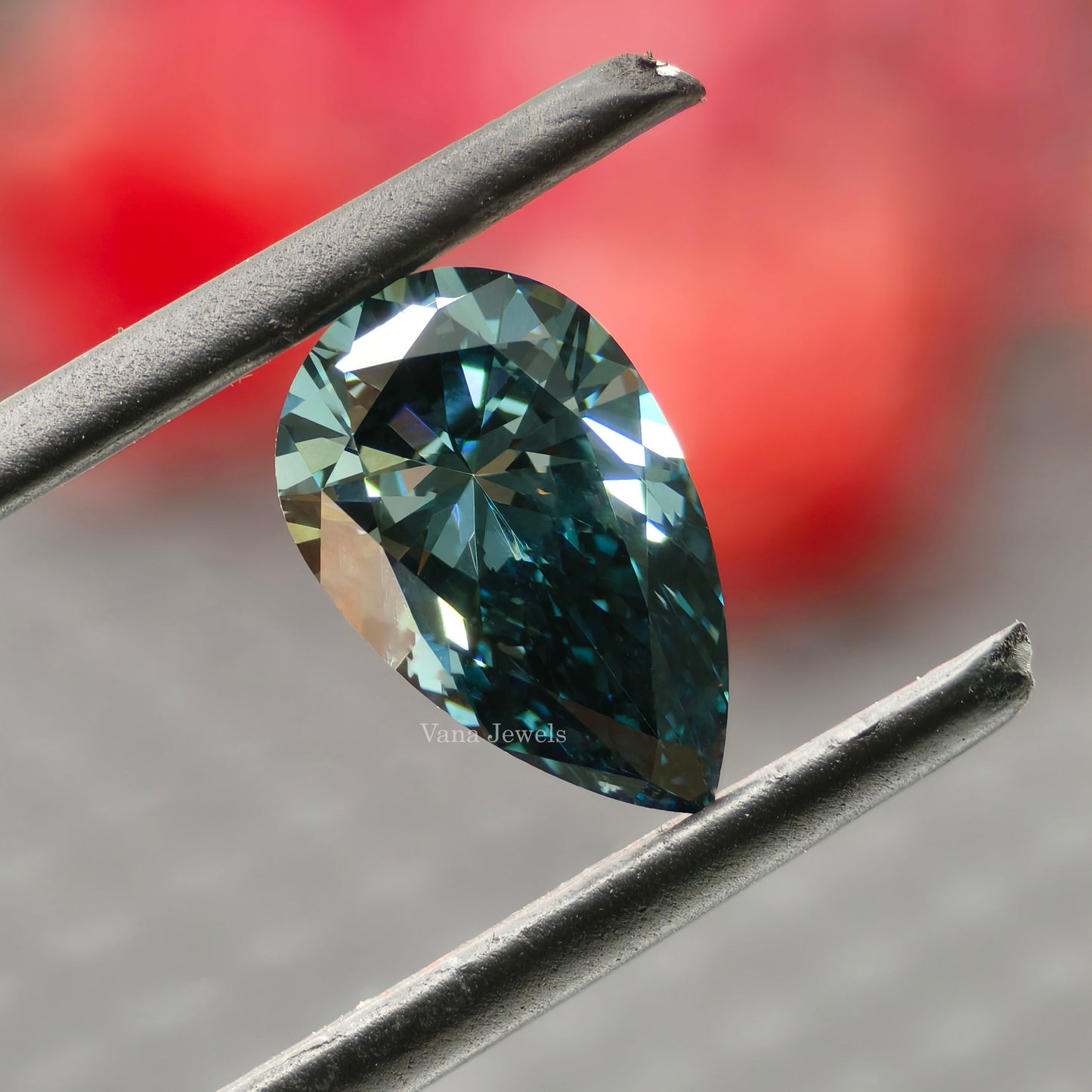 1.57 CT Pear Cut Blue Lab Grown Diamond, Blue Diamond for Engagement Ring, Wedding Ring or Pendant