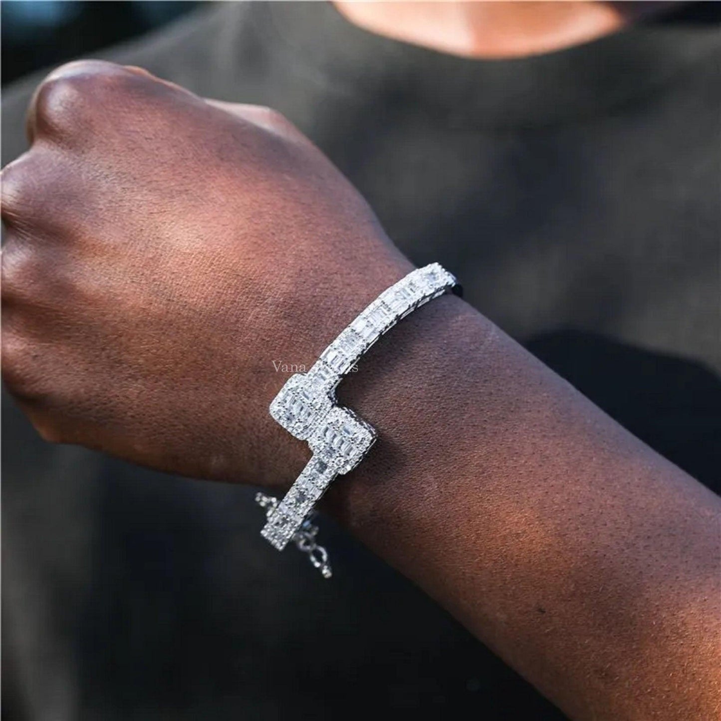 Hip Hop Jewelry Iced Out Moissanite Bracelet - Vana Jewels