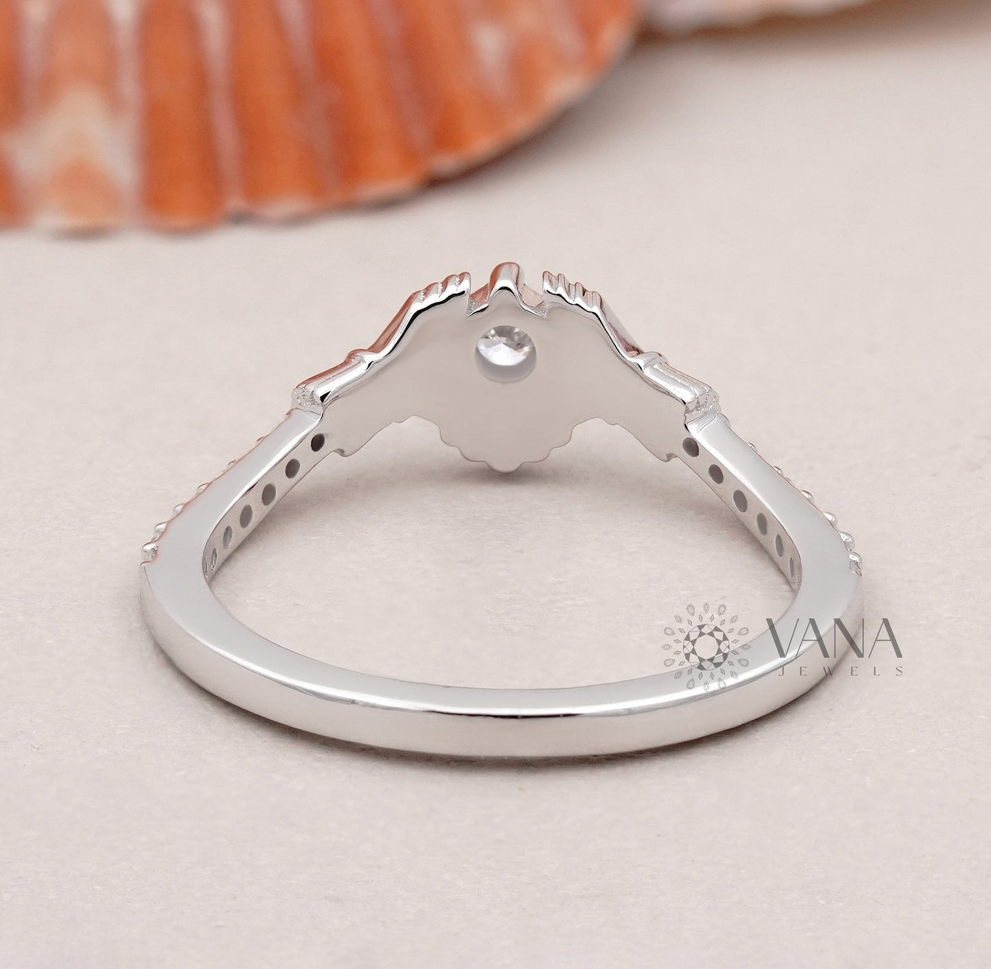 Claddagh Ring for Women, Lab Grown Diamond Engagement Ring in White Gold